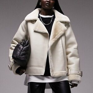 NEW TOPSHOP FAUX LEATHER JACKET